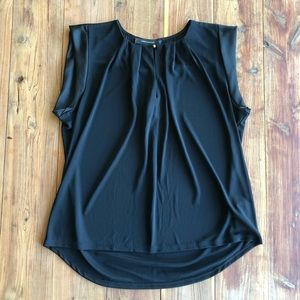 Robert Rodriguez Black Cap Sleeve Keyhole Top